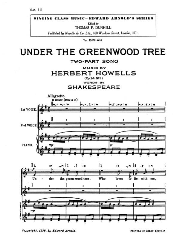 Under The Greenwood Tree